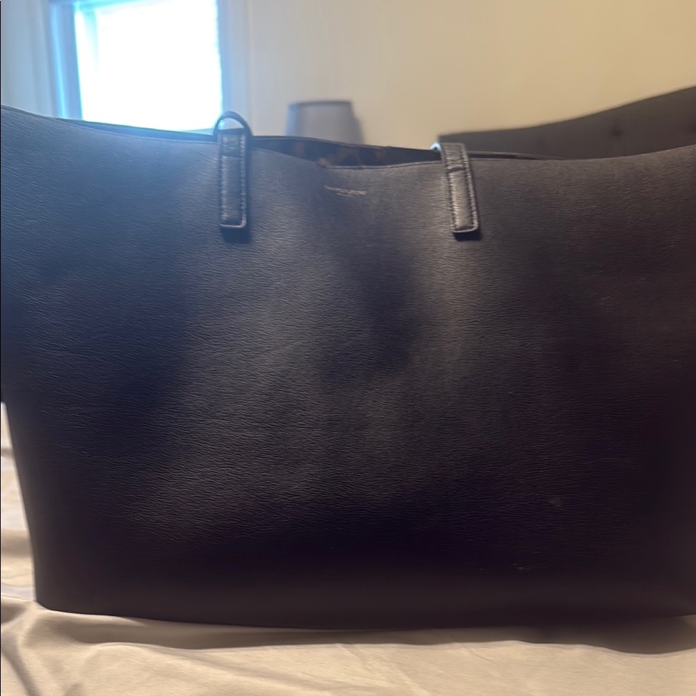 Black Leather Tote Bag